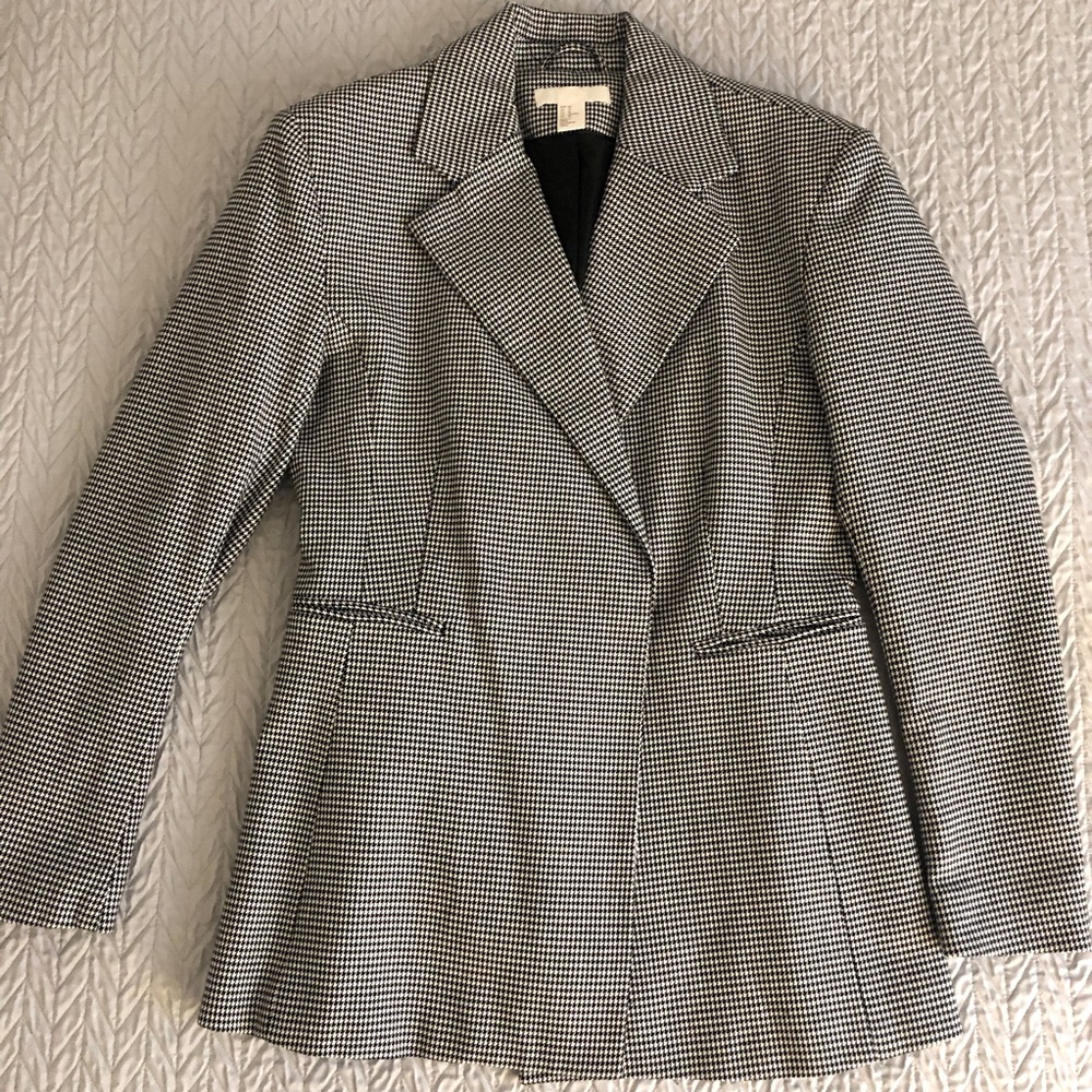 H&M Single Breasted Houndstooth Blazer